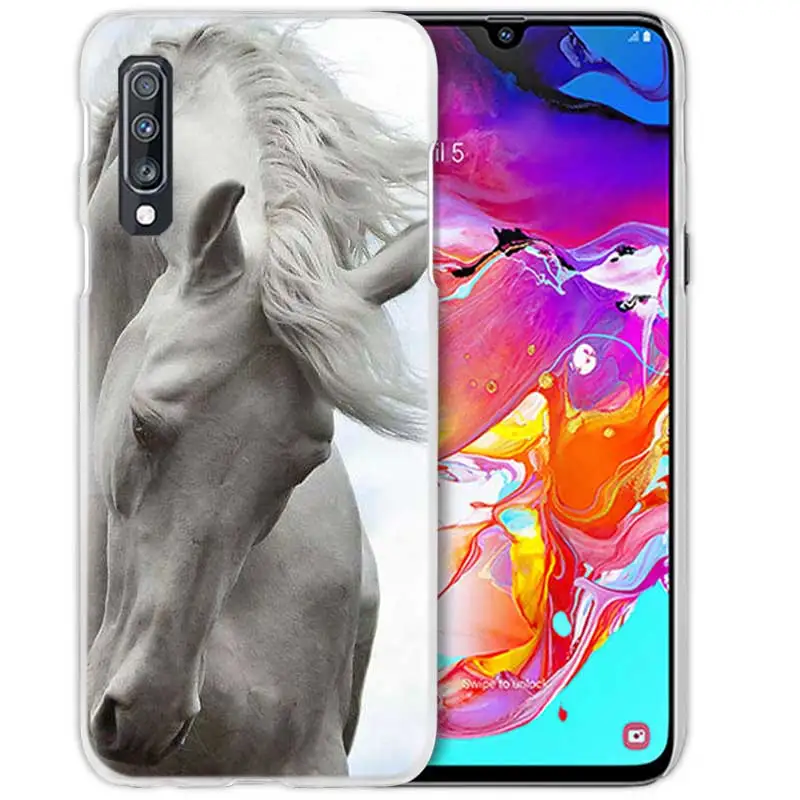В форме лошадок, животных, чехол для samsung Galaxy A50 A70 A80 A20e A60 A40 A30 A20 A10 A8 A6 плюс A9 A7 жесткий чехол PC Fundas Capa чехол для телефона