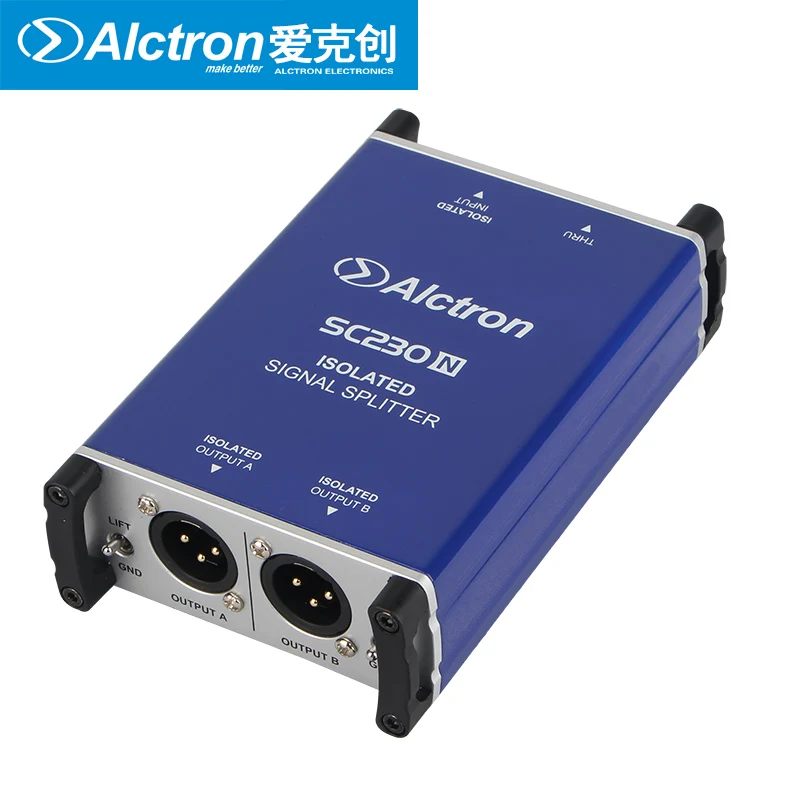 Alctron SC230N Профессиональный DI Box разветвитель микрофона Сплит мужской Микрофон XLR