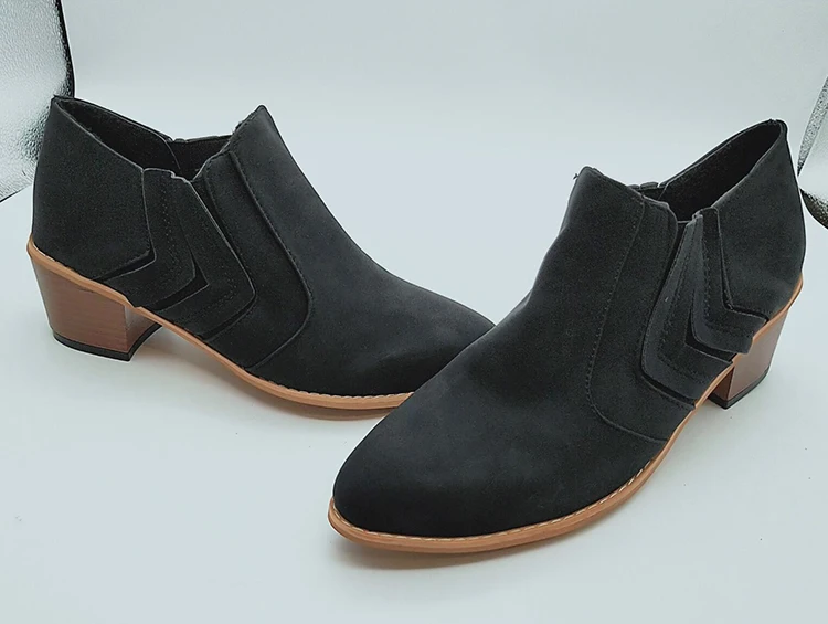 Новинка года; женские ботильоны на высоком квадратном каблуке; botas zapatos mujer; кожаная зимняя обувь в стиле ретро; Женские ботинки в ковбойском стиле; большие размеры