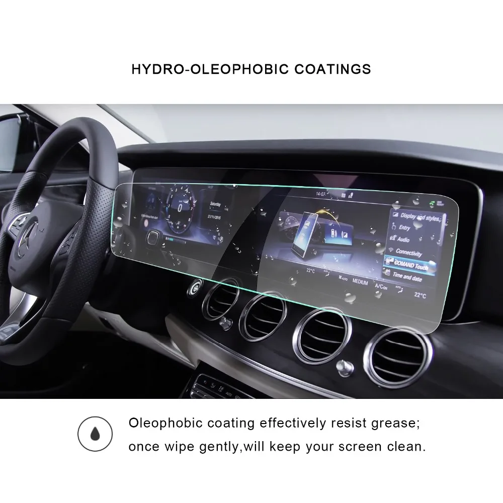 RUIYA 2 пачки защитная пленка на экран с высоким разрешением для Mercedes-Benz A-Class w177 10,25 дюймовый экран автомобильного навигатора, с уровнем твердости 9 H Защитная пленка для экрана из закаленного стекла