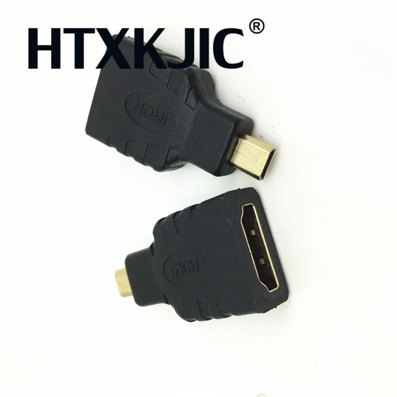 50 шт. позолоченные микро HDMI Тип D к Женский конвертеры M F адаптер конвертер для