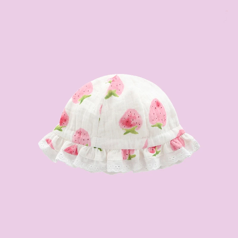 Strawberry Hat Детские комбинезоны для новорожденных, штанишки для малышей противомоскитная хлопковая газовая Одежда для новорожденных девочек летние комбинезоны-кимоно с поясом - Цвет: Strawberry Hat