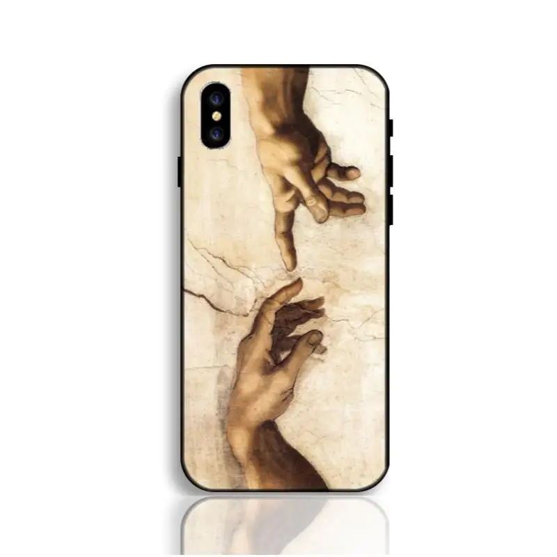 BZWGL michelangelo buonarroti the creation of adam phone case for iPhone X 8 7Plus 7 6sPlus 6s 6Plus 6 5 5S SE Soft cover |