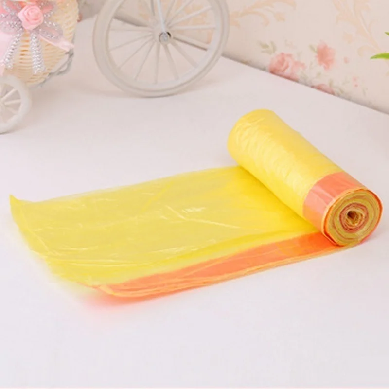 Yellow Пластиковые мешки для мусора сильные толстые большие размеры одноразовый пакет для мусора мешки для мусора кухонные аксессуары для уборки PJJJRY411 - Цвет: Yellow