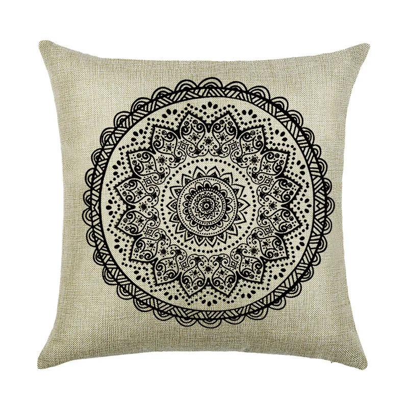 INS Fashion Nordic style Cotton/linen Back pillow with different geometry Series printing pattern Creative Home bed decoration |