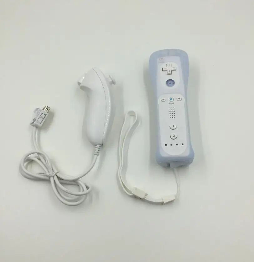 2 в 1 пульт дистанционного управления Встроенный Motion Plus + нунчаки для nintendo wii