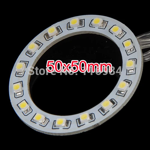 2 шт х автомобильная светодиодная головная светильник 50 мм 3528 15 SMD Ангельские