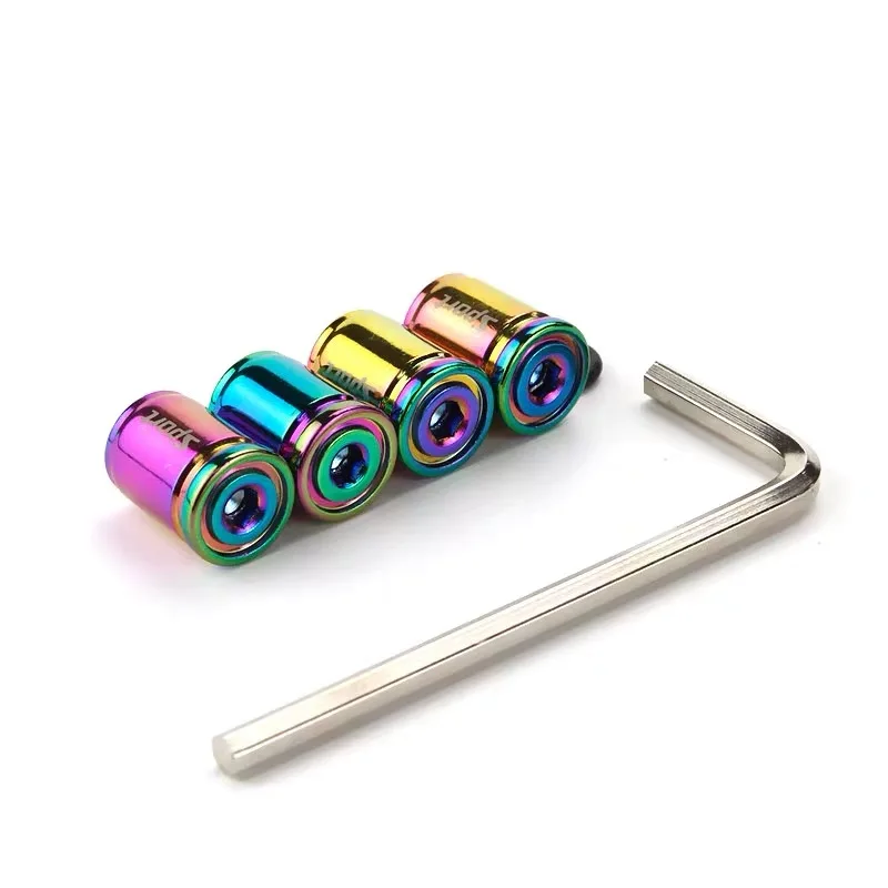 4PCS color 4 шт. автомобильные шины металлические авто противоугонные клапанные крышки клапанов шины сплав велосипед мотоцикл сопло анти-дефляции основной крышки аксессуары - Название цвета: 4PCS color