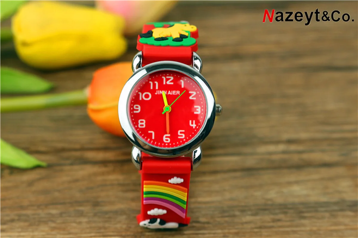 2021New children's jelly watch 3D silica gel watchband quartz simple gift for children | Наручные часы