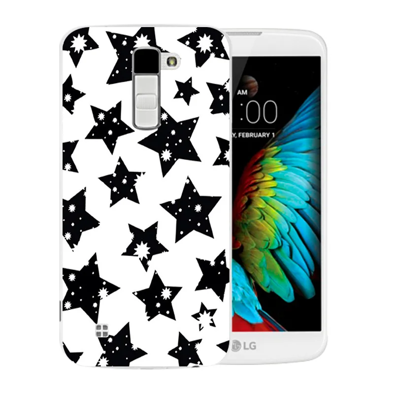 Роскошный гибкий чехол для LG K10 LTE K420N K430 K430ds F670 из мягкого ТПУ с красочным рисунком