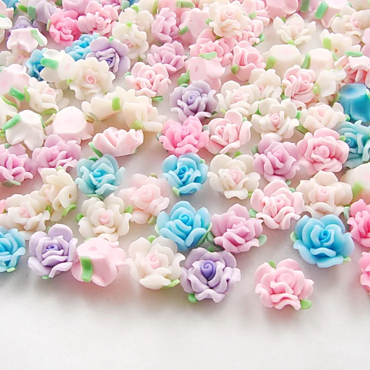 10 шт./лот смешанный стиль 12 мм каваи полимерная глина объемные бусины обруч для