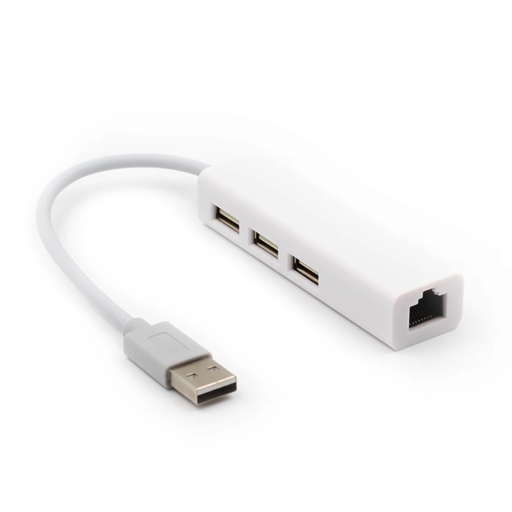 USB Ethernet USB Hub to RJ45 Lan Network Card 10/100 Mbps Ethernet Adapter for Mac iOS Laptop PC Windows RTL8152 USB 2.0 Hub images - 6