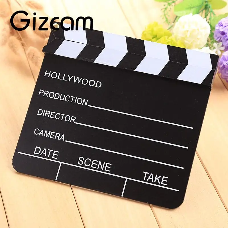Gizcam деревянный директор Видео Clapperboard фильм Классическая хлопушкой Плёнки Go