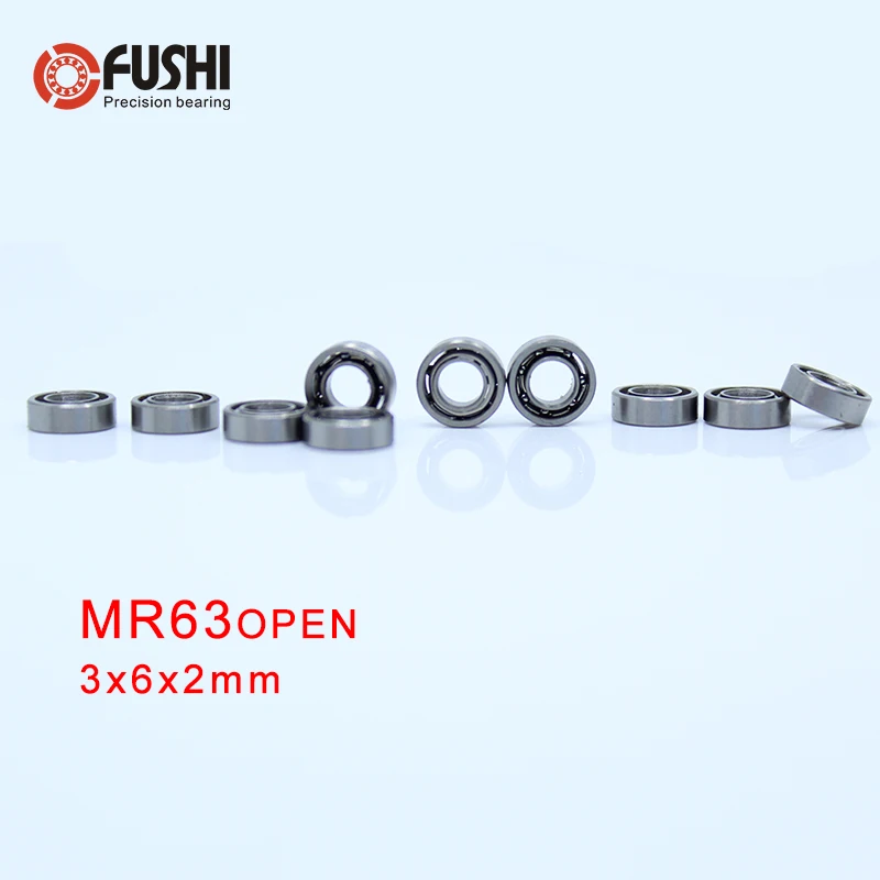 MR63 открытый подшипник ABEC-1(10 шт.) 3x6x2 мм Глубокие шаровые подшипники 617/3 673