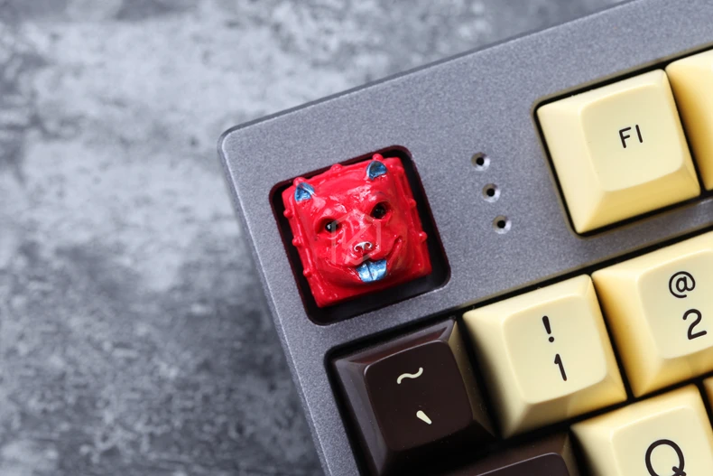 Groupbuy Боб Год Собаки Смолы Artisan Брелки Новинка для пользовательских механические клавиатуры oem Вишневый профиль
