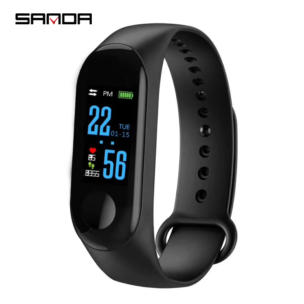 SANDA M3 Bluetooth умные часы с цветным экраном для мужчин спортивные женщин умный