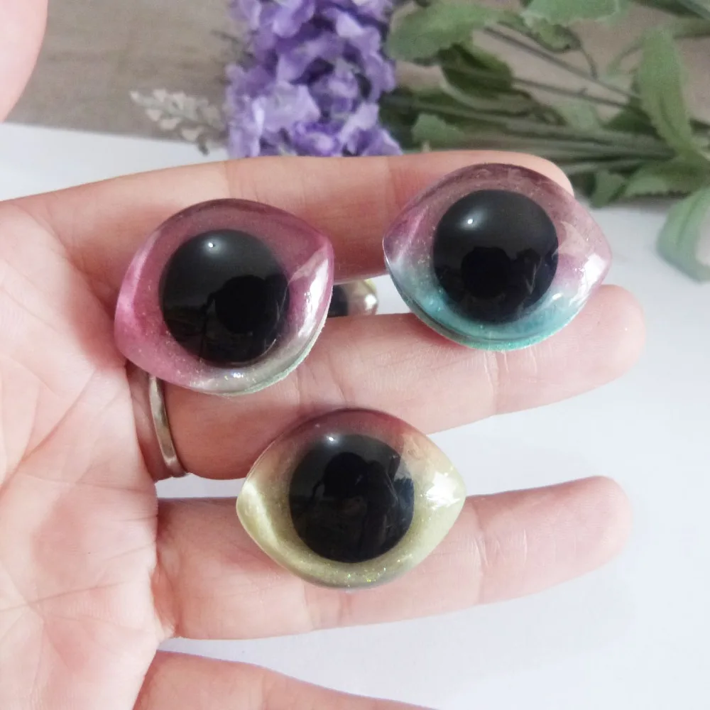 Прозрачные трапециевидные безопасные игрушечные глаза овальной формы 50 шт./лот