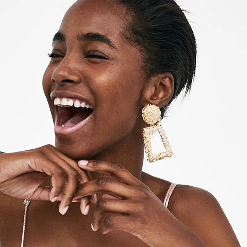 Европа и Америка Мода Большой Гипербола красочные сплав квадратный круглый