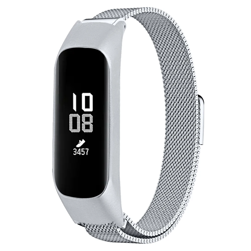 Миланский магнитный металлический ремешок для samsung Galaxy Fit e Mesh стальной ремешок для Fit e смарт часы браслет серебро розовое золото черный