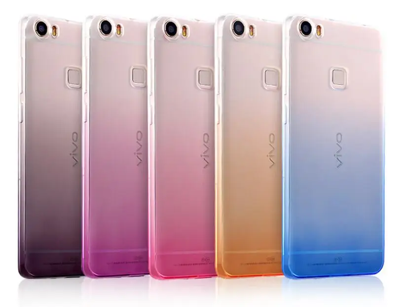 Ультра тонкий ТПУ гелевый мягкий Радужный ЧЕХОЛ ДЛЯ VIVO IQOO Z5X Y17 V15 X27 S1 Pro Vivo Y91 Y95 U1 Y91i