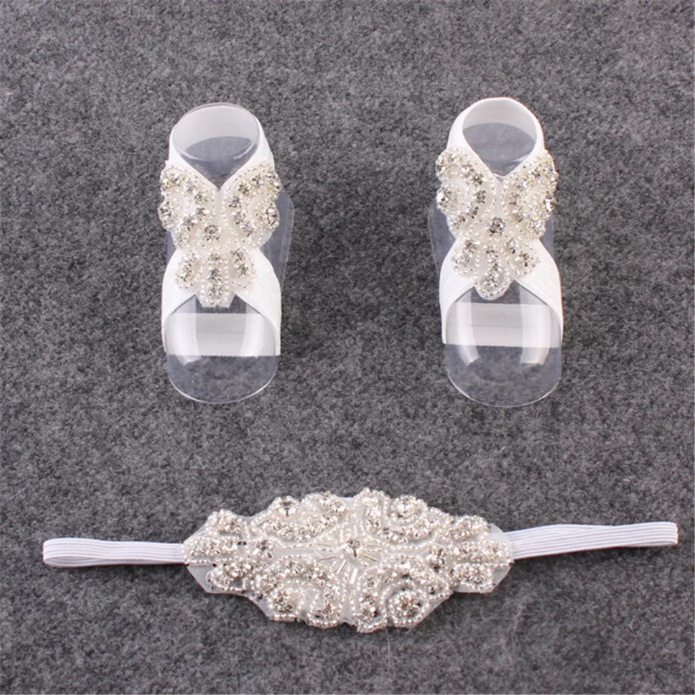 Искусственные стразы повязка на голову ручная работа сандалии обувь с цветочным