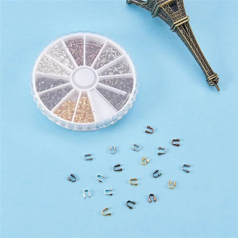 Латунные обжимные концевые бусины 540 шт./кор. проволочные Защитные Петли петли