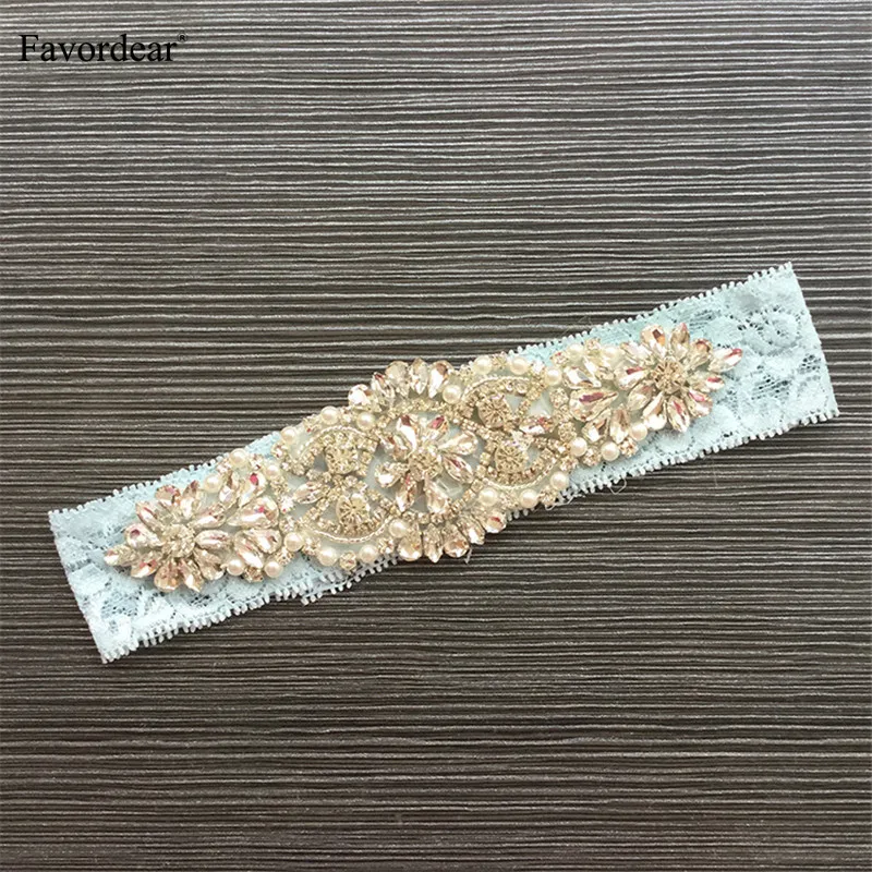 Favordear/белое/светло синее кружевное блестящее кольцо с бусинами для ног свадебная