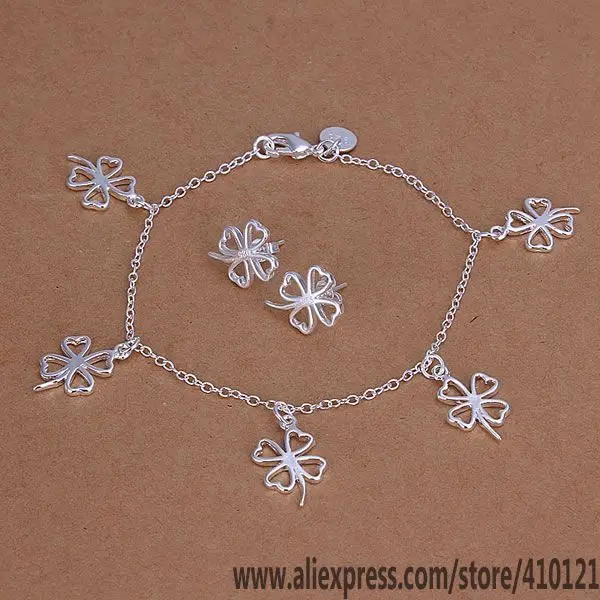 Лидер продаж Изящные Ювелирные наборы S148 серебряного цвета оптовая продажа с