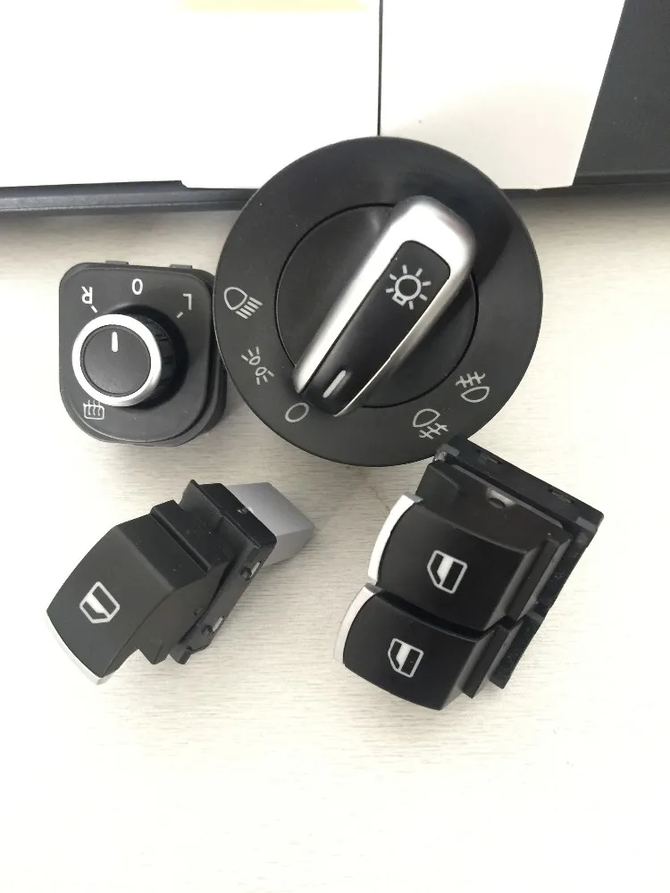 Быстрая доставка! Хромированные фары зеркало кнопка включения окна для Volkswagen VW