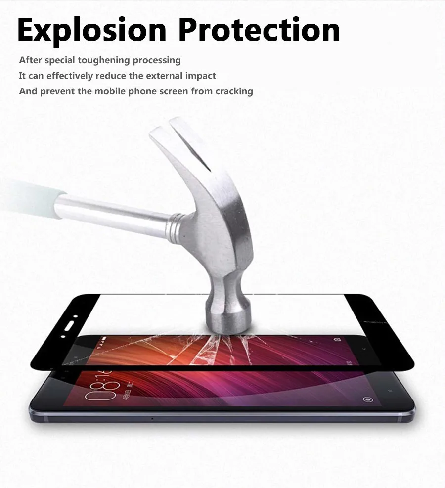 9H для xiaomi redmi 4X 4A пленка из стекла 3D с мягкими краями закаленное стекло Note 4