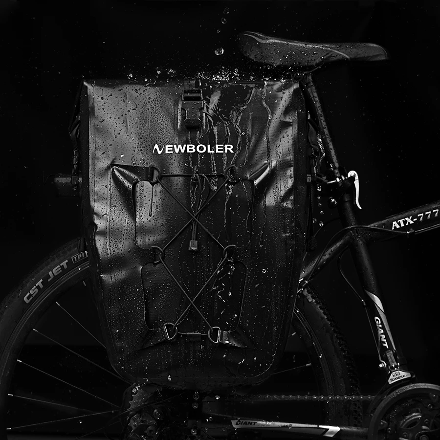 NEWBOLER 27L Водонепроницаемая велосипедная сумка, велосипедная задняя стойка Pannier, велосипедная Сумка-переноска, сиденье, седло, задний хвост, багажник, сумка для хранения багажа