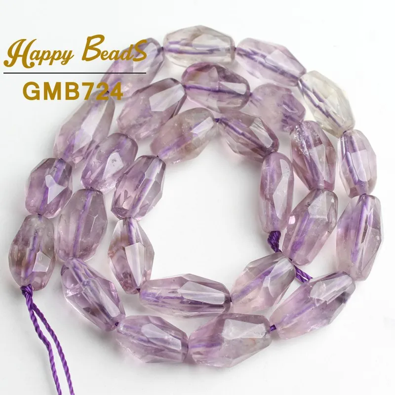 8x12mm Natural Stone Faceted Genuine Agates Jades Aquamarines Beads Loose Spacer For Jewelry Making DIY Bracelet Necklace | Украшения и