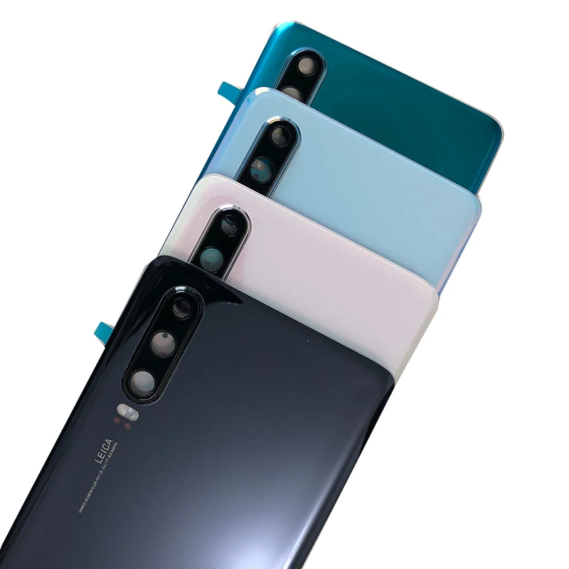 Axisinternational для 6," huawei P30, стеклянная задняя крышка для батареи, чехол+ рамка для камеры+ стеклянный объектив+ вспышка+ оригинальная наклейка