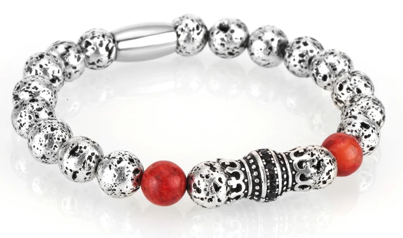 Mcllroy Bracelet Men Bead Sparta Crown 8mm Natural Stone Bracelet Bangle Handmade Man Jewelry Mens Bracelets erkek bileklik
