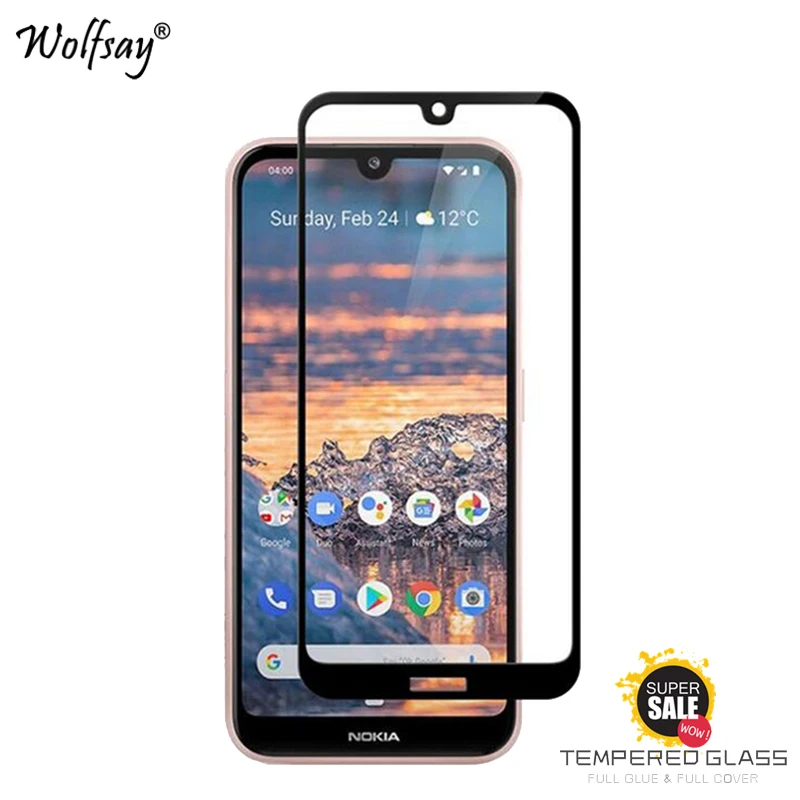 2 шт. полное клеевое покрытие стекло для Nokia защита экрана закаленное пленка