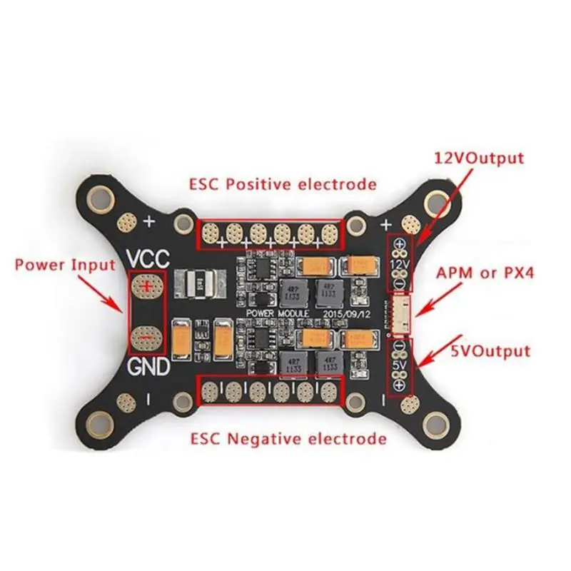 Амортизирующий модуль APM / PIXHAWK PX4 5 в 1 PDB интегрированный блок питания ESC плата