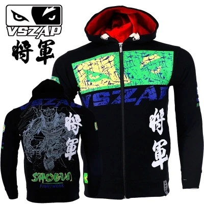 VSZAP зимние боксерские толстовки с длинными рукавами спортивные костюмы MMA одежда дышащий хлопок бой Муай Тай ММА для мужчин дышащая Boxeo T