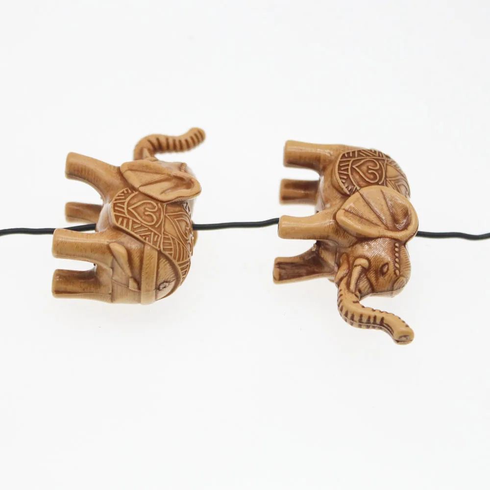 CHONGAI 10Pcs Acrylic Wood-like Stereo Elephant for DIY Jewelry Making and Pendant | Украшения и аксессуары