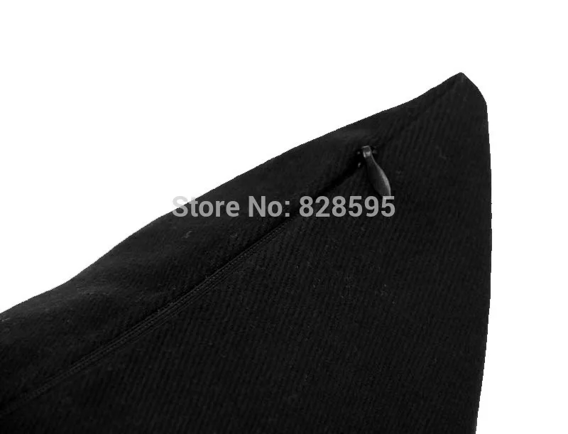 EA266 16 дюймов x дюймов/40x40 см твиловый однотонный черный чехол для подушки класса A