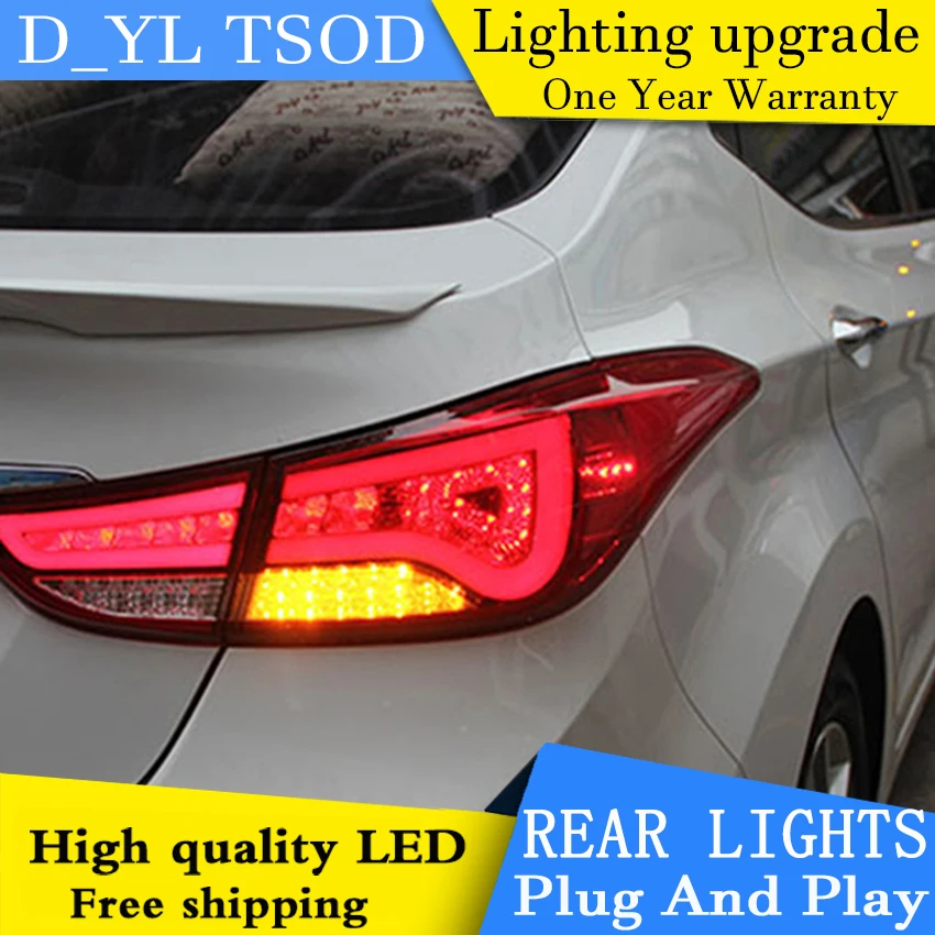 D_YL автомобильный Стайлинг для Hyundai Elantra задний фонарь s BMW дизайн новый MD DRL + стоп
