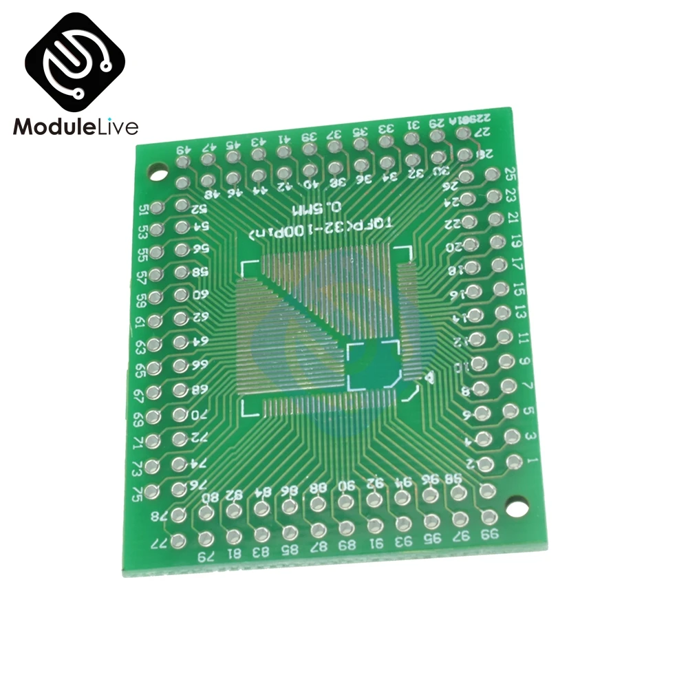 2 шт. адаптер QFP/TQFP/LQFP/FQFP 32/44/64/80/100 для DIP PCB плата конвертер Diy|Детали и аксессуары