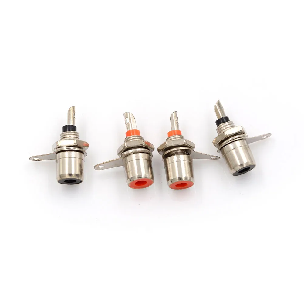 ZLinKJ чёрный + красный профессиональный разъем для шасси с RCA разъемом 4 шт. лидер