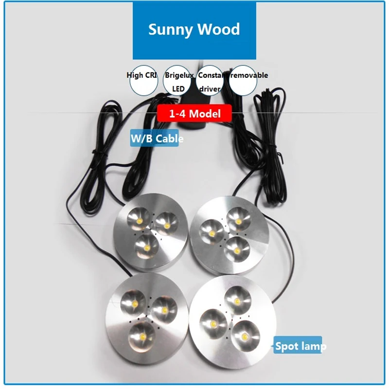 Светодиодная точечная лампа для шкафа комплект крепежной детали 85 265Vac 1 драйвер