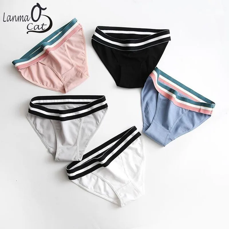 2Pcs/ Lots Panties For Women Bikini Underwear Custom Printing Intimates Cotton Briefs Lady Girls Free Shipping | Женская одежда