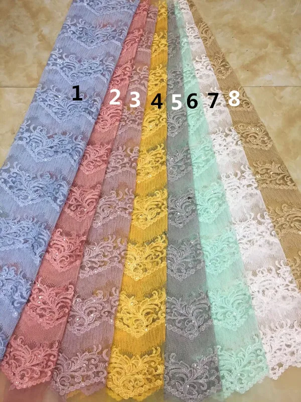 Модная африканская Тюлевая сетчатая кружевная ткань супер качество CiCi-91001