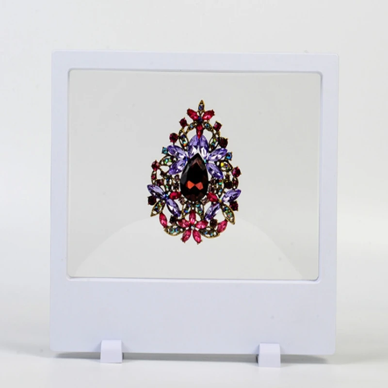 20pcs/lot 180*230*20mm PET Membrane box Holder Floating Display Case Earring Gems Ring Jewelry Suspension Packaging Box | Дом и сад