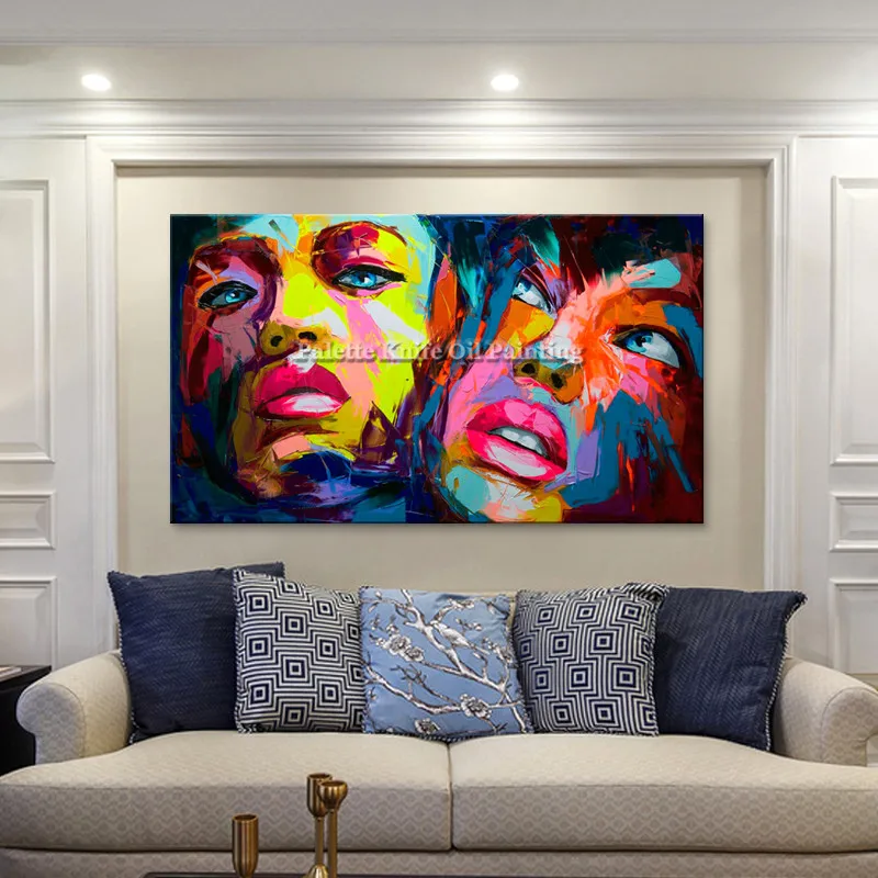 Francoise Nielly холст палитра для рисования нож для лица масляная живопись настенные картины для гостиной домашний декор caudros decoracion