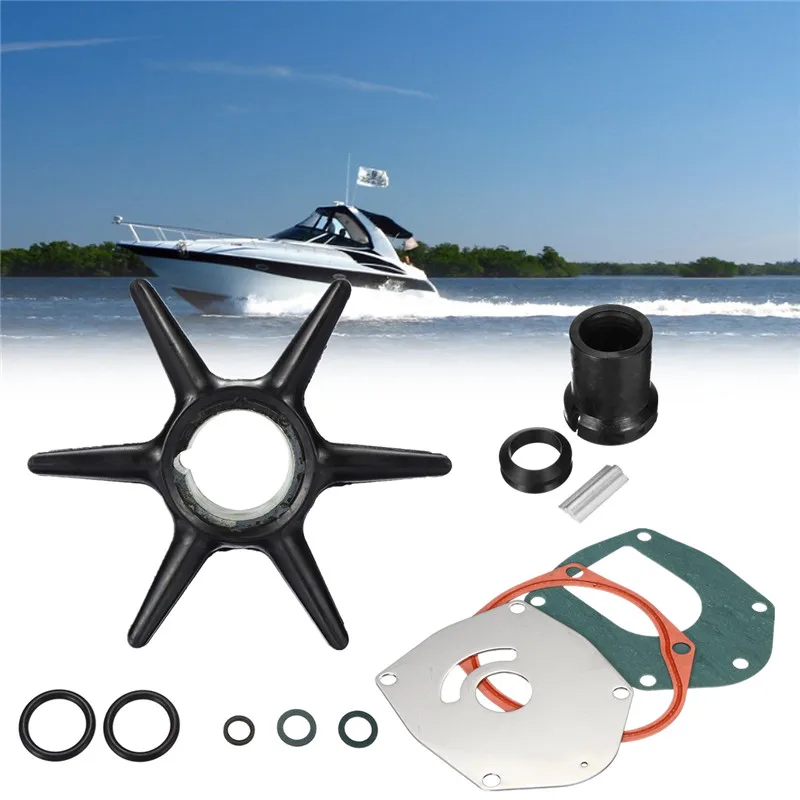 Для Mercruiser Alpha One Gen 2 47-43026Q06 47-8M0100526 комплект для ремонта водяного насоса 90 мм Диаметр 6 лезвий резина+ металл