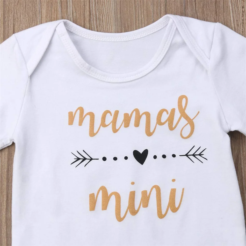 Одежда для малышей одежда с надисью &quotMamas Mini&quot мне буквенным принтом короткий