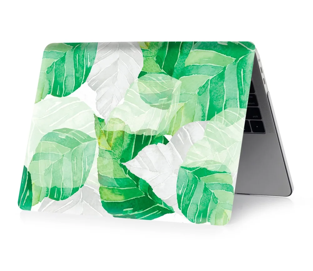 Чехол для ноутбука с цветной печатью в виде листа для Macbook Air 11 13 Pro retina 12 13 15 дюймов цвета с сенсорной панелью Pro 13 15 Air 13
